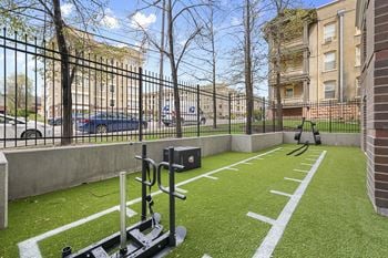 State of the art fitness center with outdoor workout patio